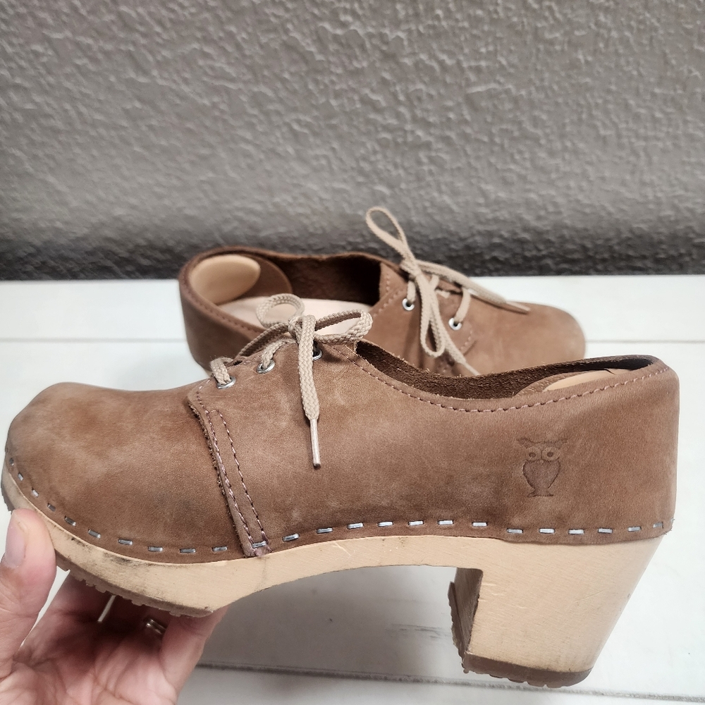 Soft brown lace up Sangens clogs size 37 - Picture 2 of 11